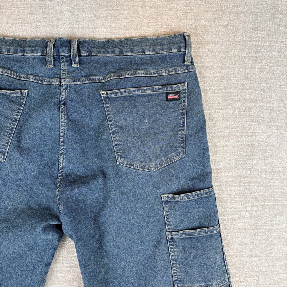 Y2K Dickies Carpenter Denim Shorts Mens 38 Blue Retro Jorts Baggy Skater Grunge